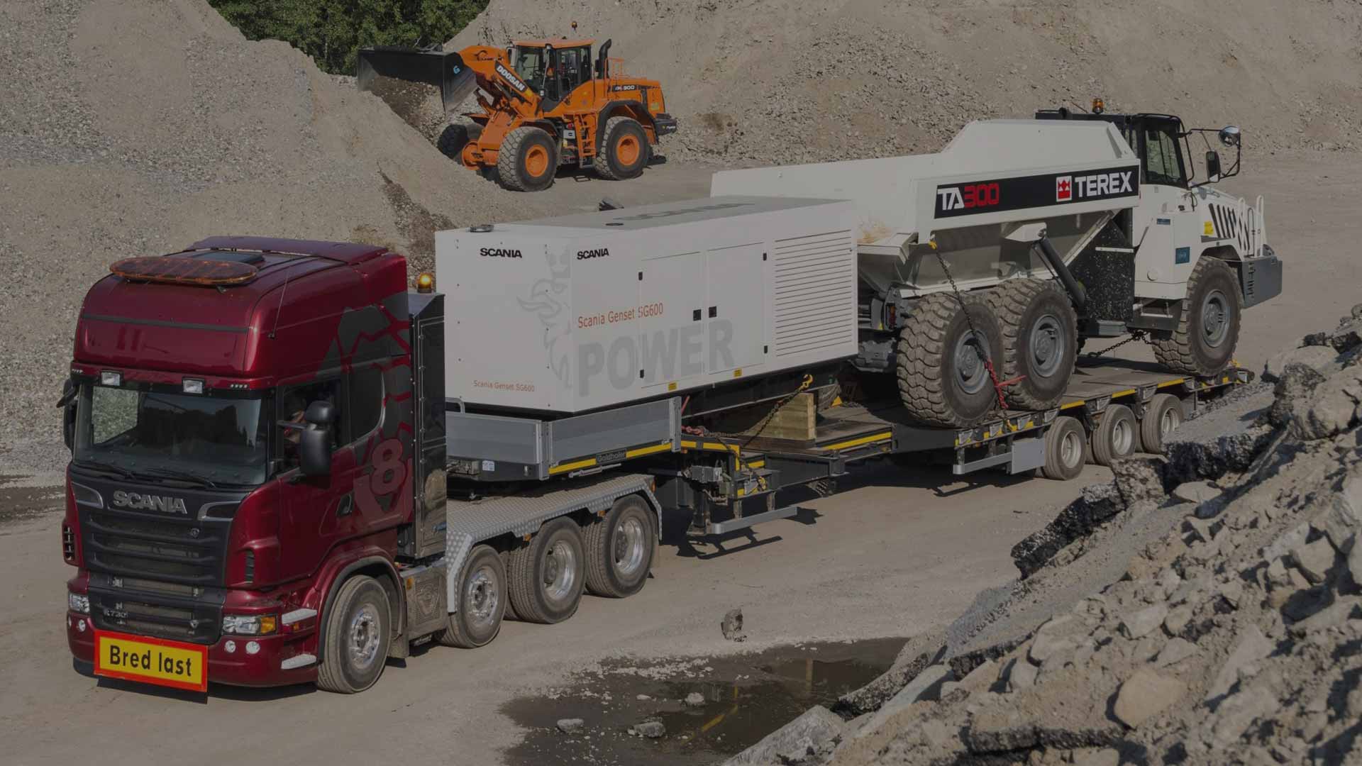 Тяжелые автопоезда Scania для перевозки тяжелых грузов